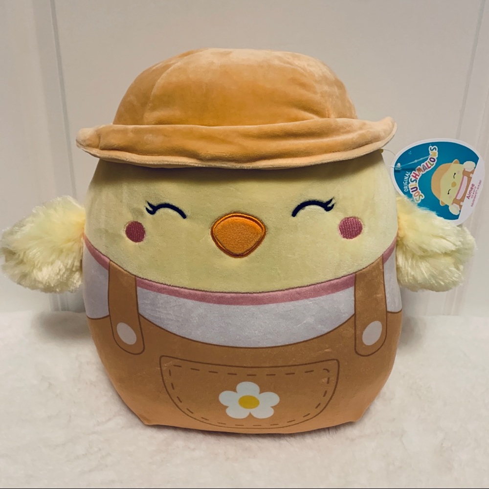 Squishmallow Aimee Chick 🐥, Easter 🐣🌸, US Exclusive 🇺🇸, Bucket Hat, 12” New